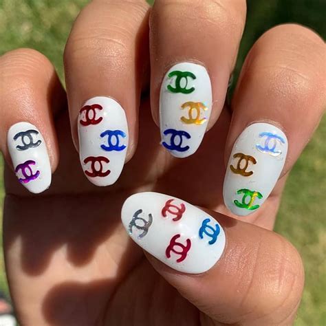 weed bag chanel nail|chanel nail art.